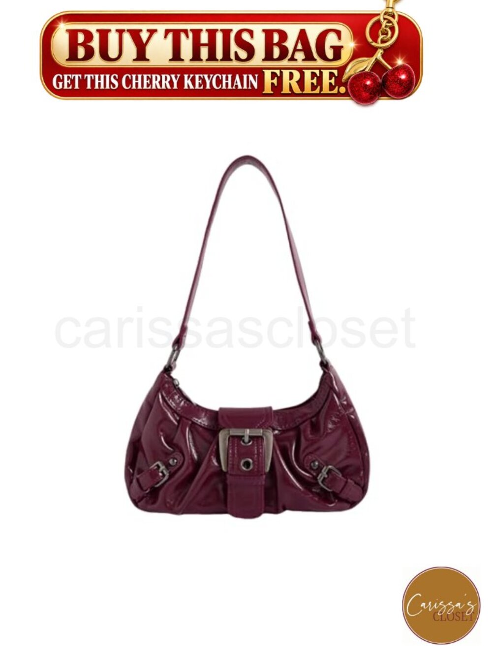 ✨ Verdusa faux leather Y2k Mini Purse Goth Punk Vintage Hobo Shoulder Bag